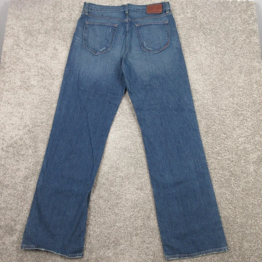 Banana Republic Jeans Mens 33x32 Blue Relaxed Fit Straight Faded Denim‎ Pants